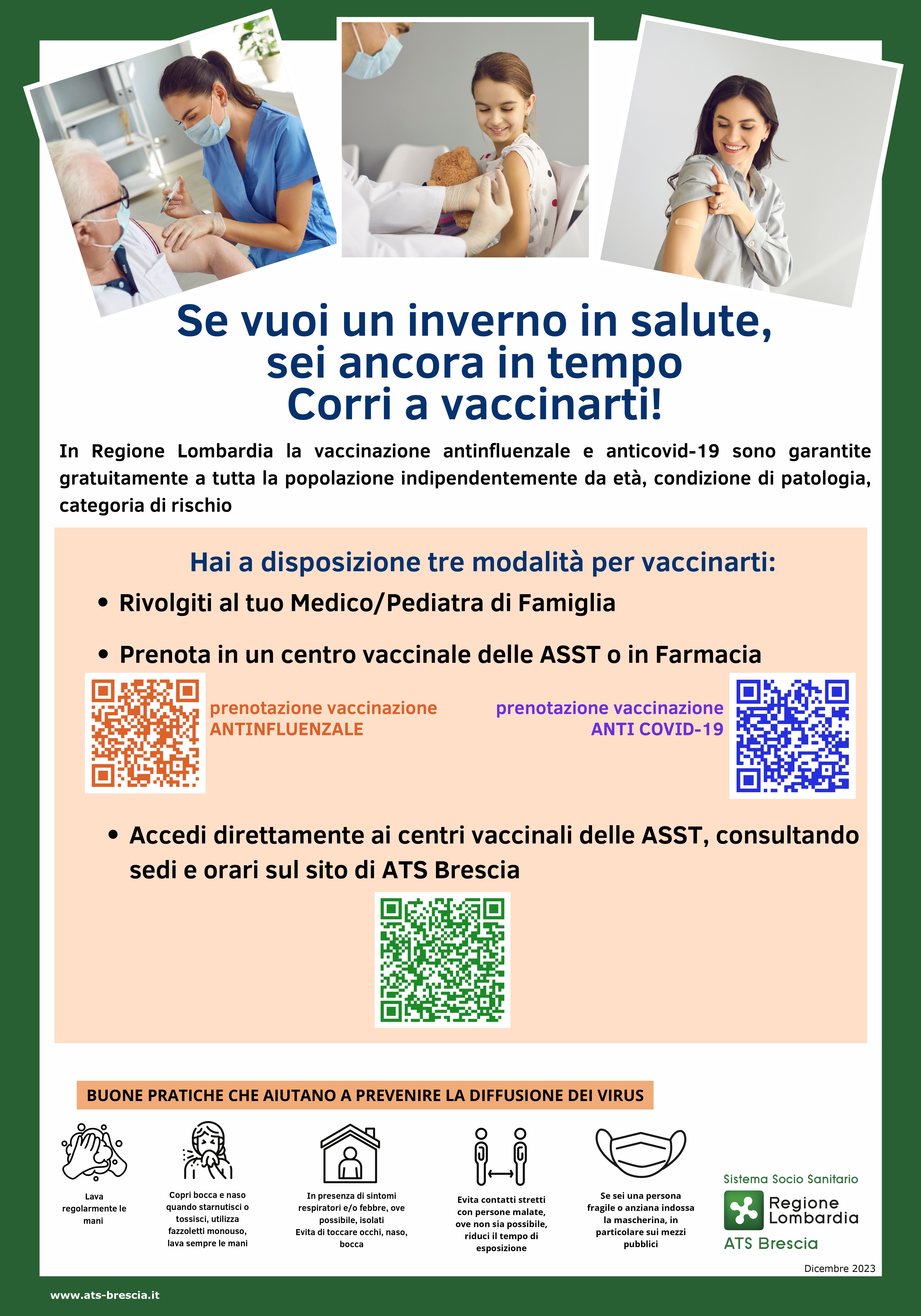 Locandina campagne vaccinali antinfluenzale e anticovid Locandina campagne vaccinali antinfluenzale e anticovid